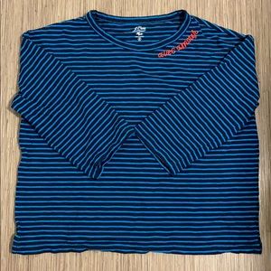 J Crew Striped Long-sleeve Tee